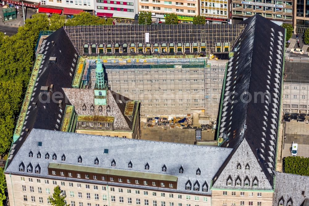 Aerial image Bochum - Town Hall building of the city administration on Willy-Brandt-Platz in Bochum in the state North Rhine-Westphalia, Germany