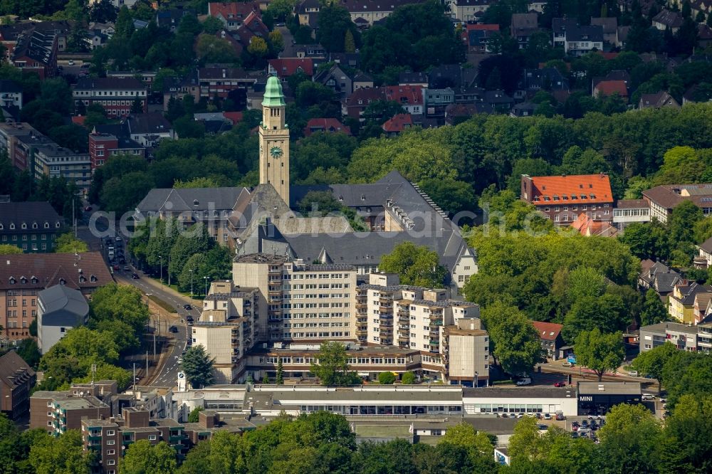 Aerial photograph Gelsenkirchen OT Buer - View of the town hall Buer in Gelsenkirchen in the state North Rhine-Westphalia