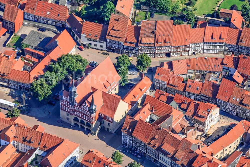 Duderstadt from the bird's eye view: View of the town hall in Duderstadt in the state Lower Saxony