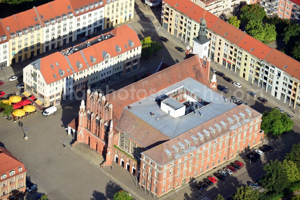 Frankfurt (Oder) from above - View of town hall Frankfurt (Oder) in Brandenburg