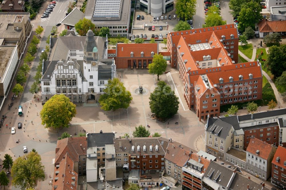 Gladbeck from the bird's eye view: View of the town hall in Gladbeck in the state North Rhine-Westphalia