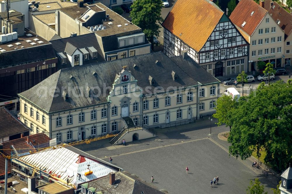 Lippstadt from above - View of the town hall in Lippstadt in the state North Rhine-Westphalia