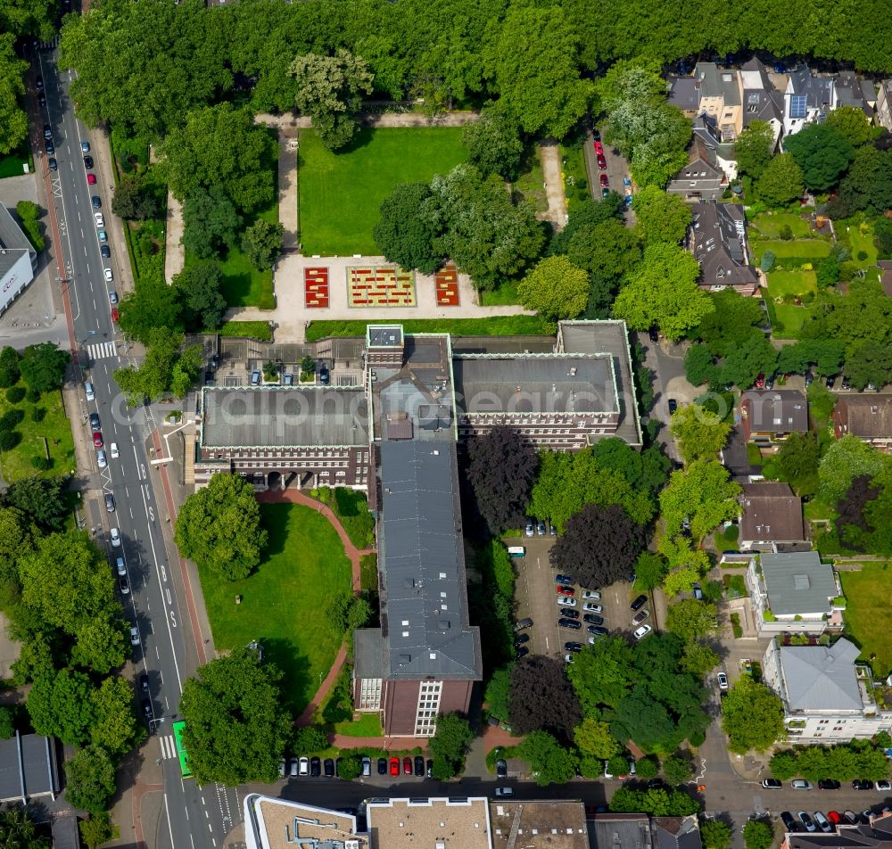 Oberhausen from above - City Hall in Oberhausen in North Rhine-Westphalia