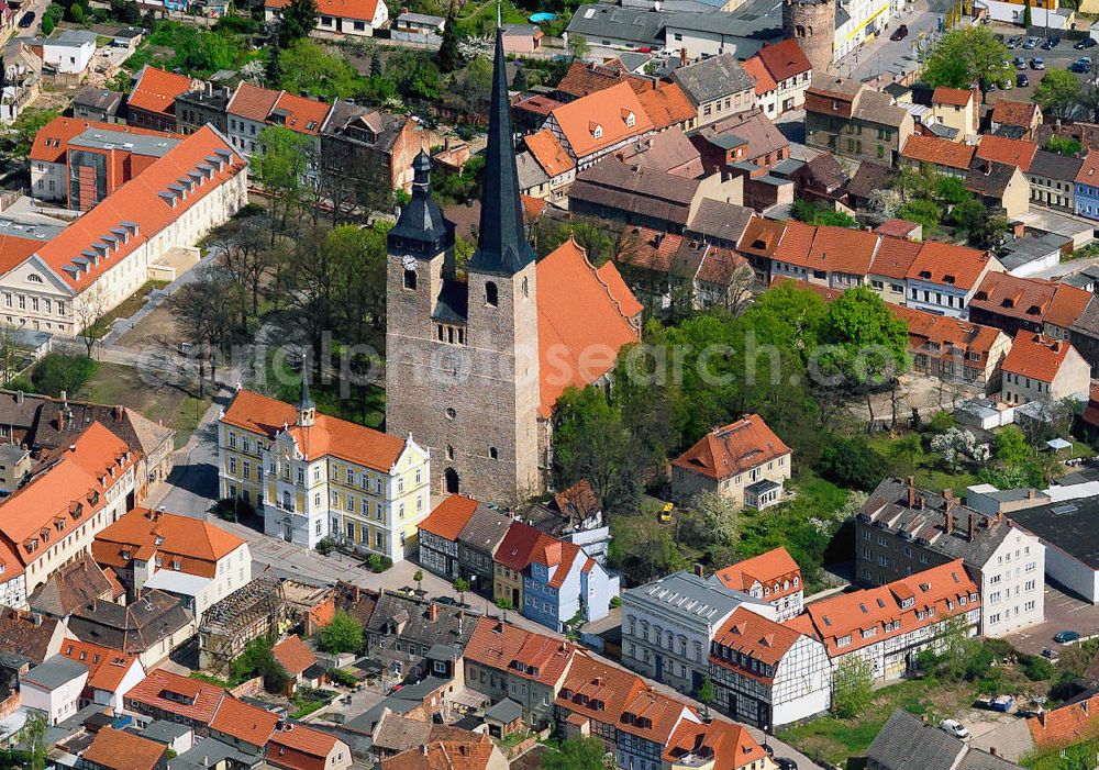 Burg from above - View of the upper church of Our Lady in Castle and the historic town hall