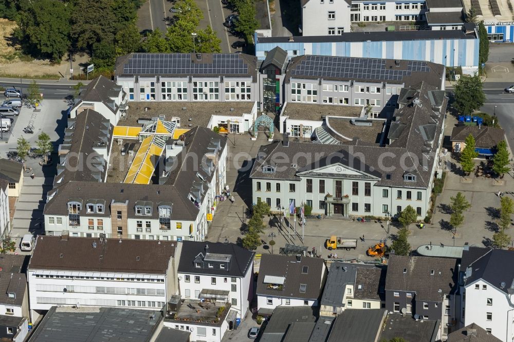 Heiligenhaus from above - Old Town Hall and Town Hall passage in Holy House in the Ruhr in North Rhine-Westphalia