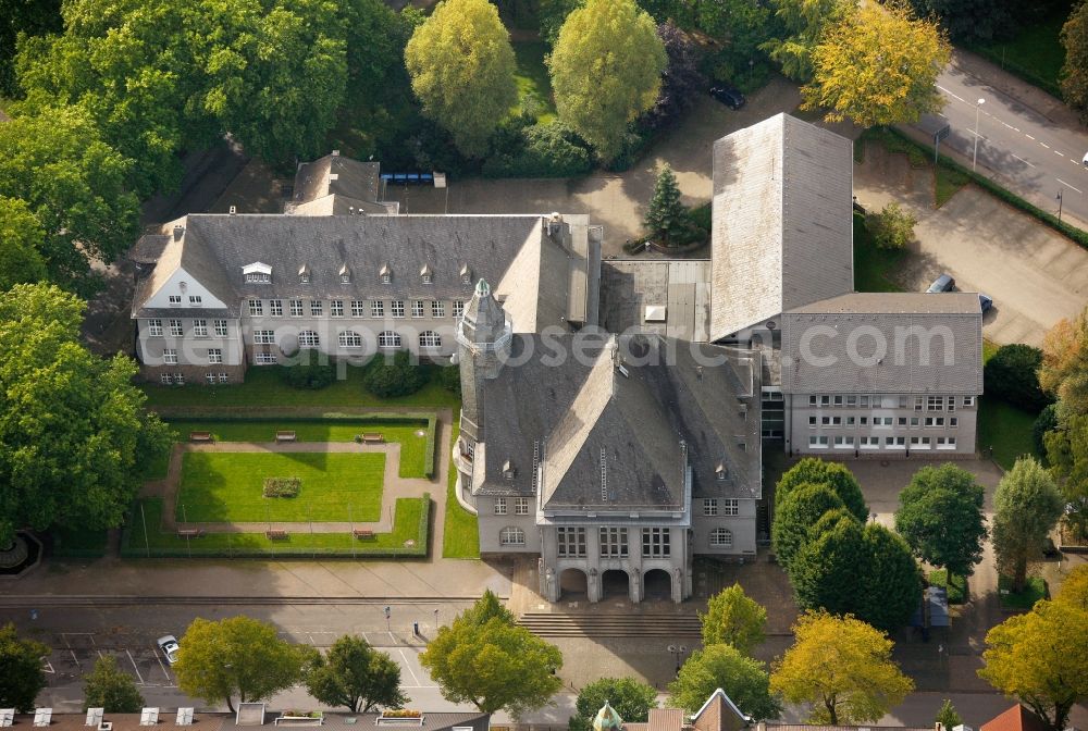 Aerial image Schwerte - View of the town hall Schwerte in the state of North Rhine-Westphalia