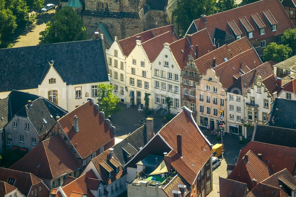 Aerial image Warendorf - Town hall of the city Warendorf at the market in the state North Rhine-Westphalia