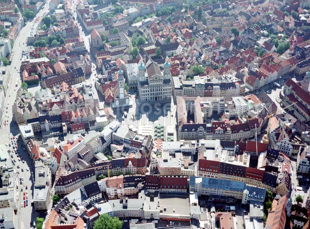 Aerial image Augsburg / Bayern - Rathausplatz in Augsburg / Bayern.