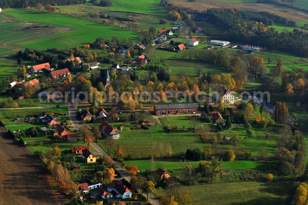 Schönbeck Rattey from above - District view of Rattey in the municipality Schoenbeck in the state Mecklenburg West-Pomerania