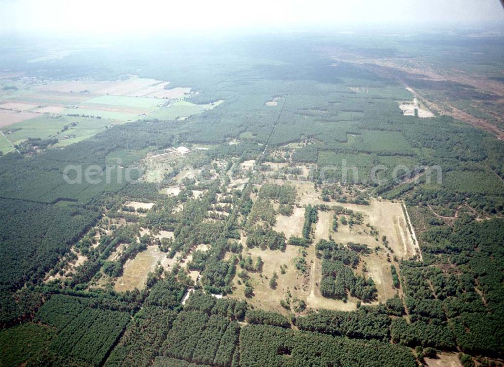 Drachhausen / Brandenburg from above - Re- naturiertes, ehemaliges Kasernengelände bei Drachhausen in Brandenburg. Renaturierungsfläche der Brandenburgischen Boden GmbH.