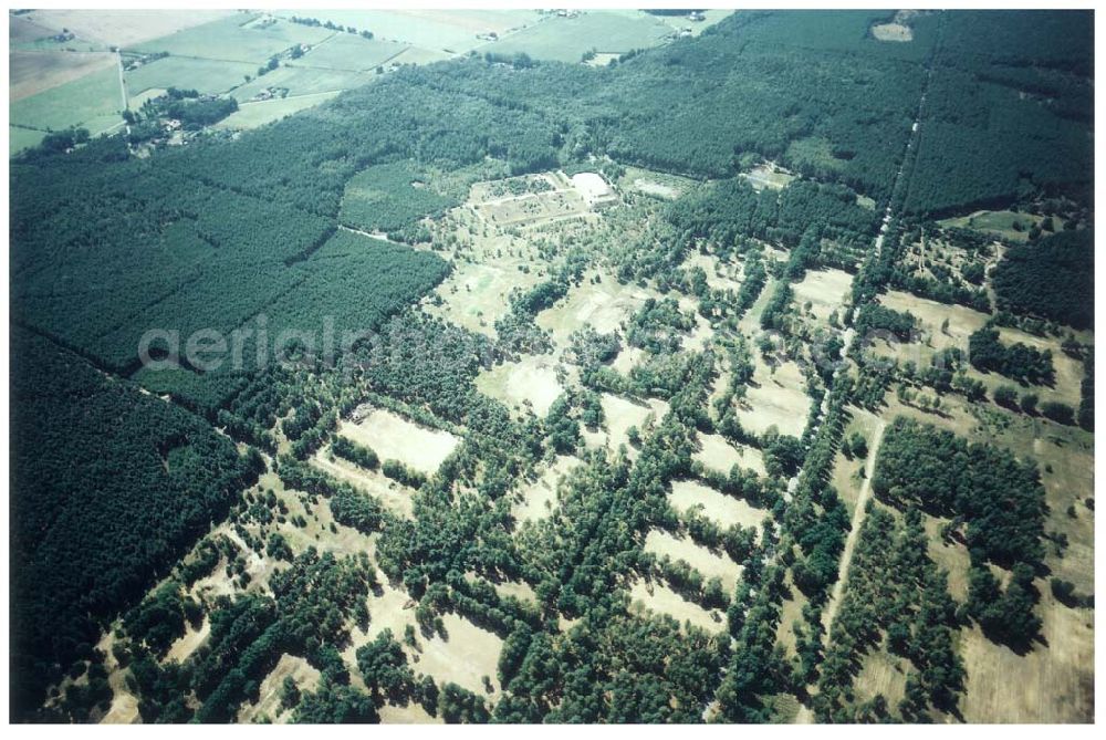 Drachhausen / Brandenburg from the bird's eye view: Re- naturiertes, ehemaliges Kasernengelände bei Drachhausen in Brandenburg. Renaturierungsfläche der Brandenburgischen Boden GmbH.