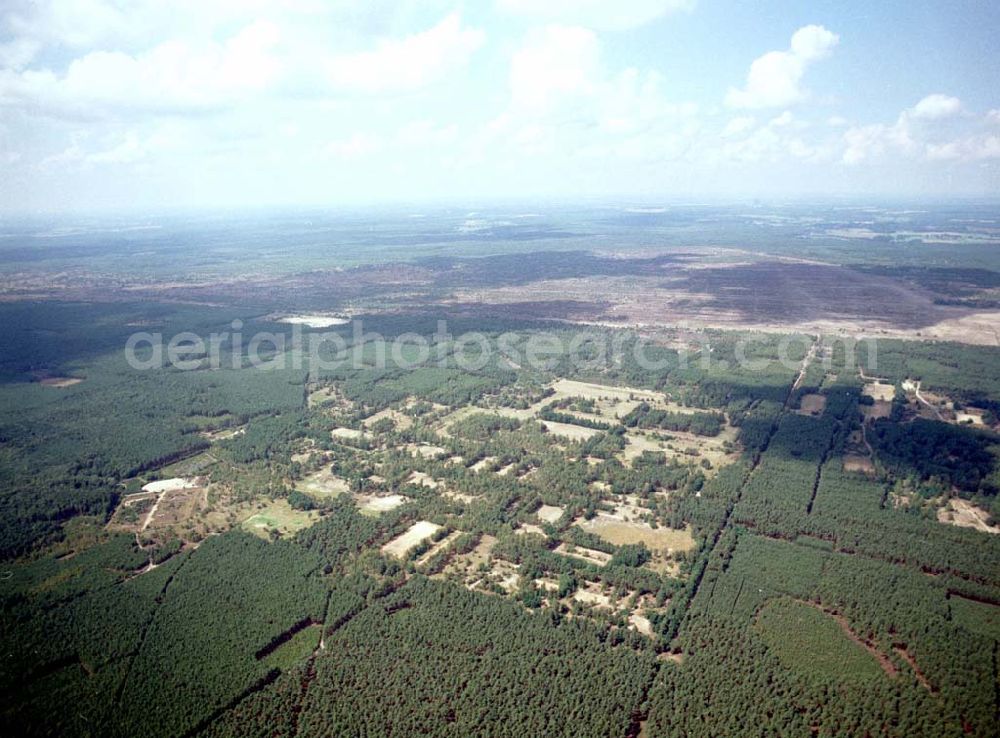 Aerial photograph Drachhausen / Brandenburg - Re- naturiertes, ehemaliges Kasernengelände bei Drachhausen in Brandenburg. Renaturierungsfläche der Brandenburgischen Boden GmbH.