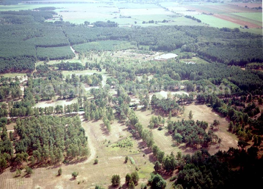 Aerial photograph Drachhausen / Brandenburg - Re- naturiertes, ehemaliges Kasernengelände bei Drachhausen in Brandenburg. Renaturierungsfläche der Brandenburgischen Boden GmbH.