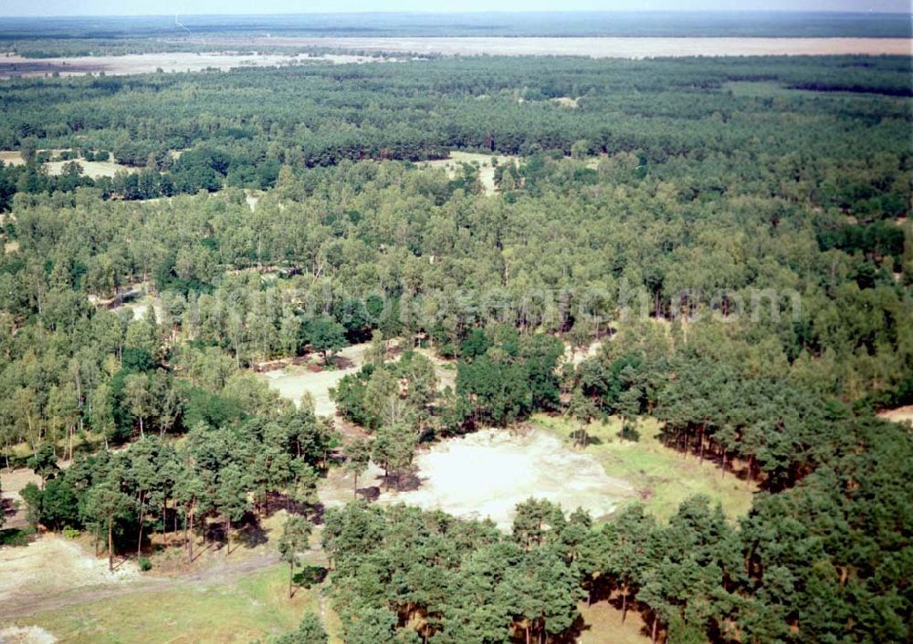 Aerial photograph Drachhausen / Brandenburg - Re- naturiertes, ehemaliges Kasernengelände bei Drachhausen in Brandenburg. Renaturierungsfläche der Brandenburgischen Boden GmbH.