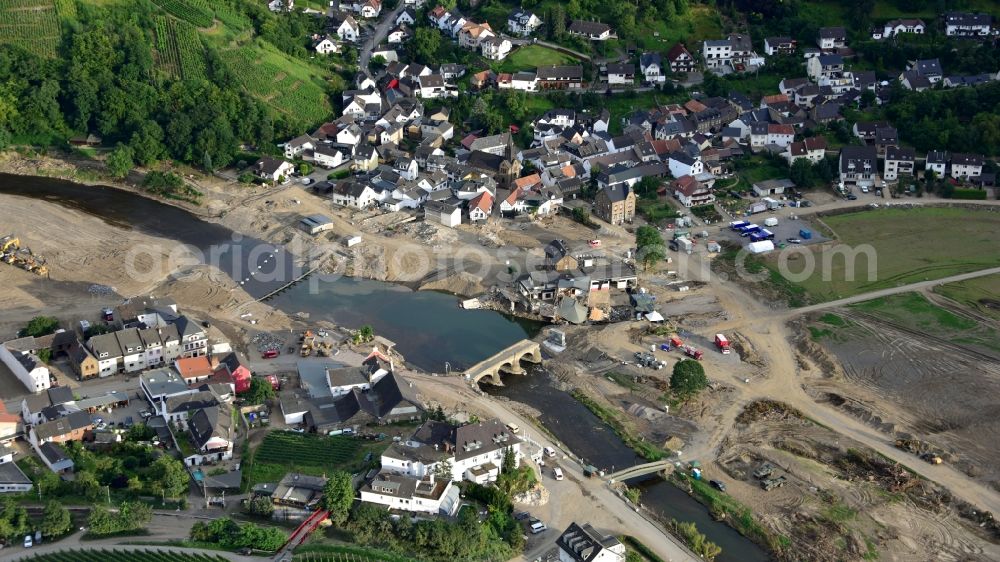 Rech from above - Rech after the flood disaster this year in the state Rhineland-Palatinate, Germany