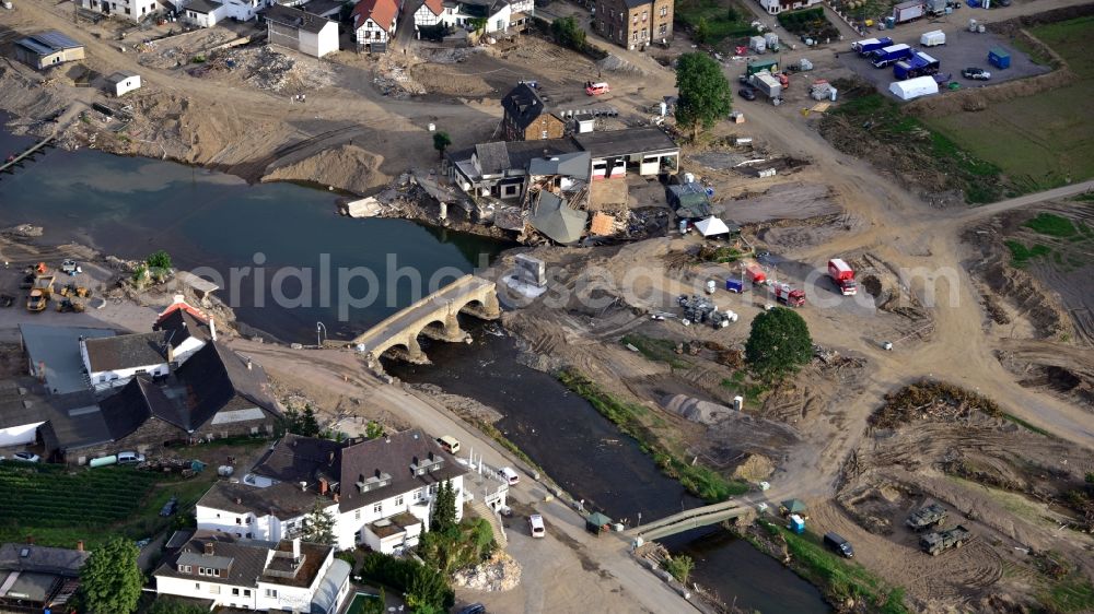 Rech from the bird's eye view: Rech after the flood disaster this year in the state Rhineland-Palatinate, Germany