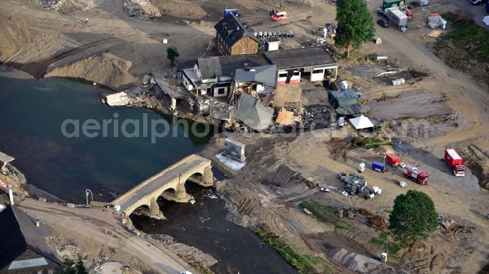 Rech from the bird's eye view: Rech after the flood disaster this year in the state Rhineland-Palatinate, Germany