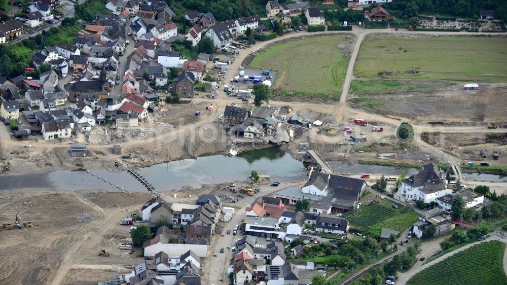 Rech from the bird's eye view: Rech after the flood disaster this year in the state Rhineland-Palatinate, Germany