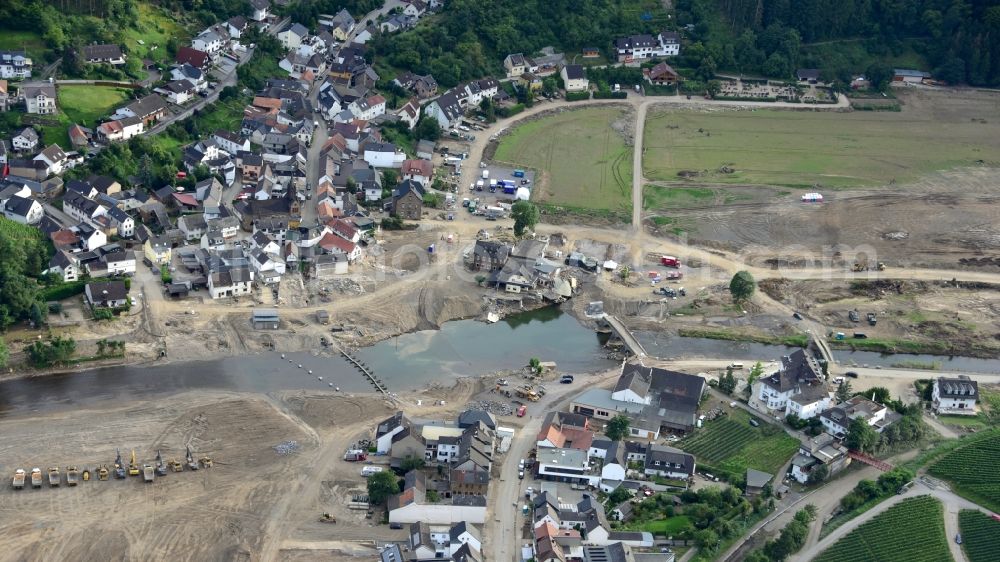 Rech from the bird's eye view: Rech after the flood disaster this year in the state Rhineland-Palatinate, Germany