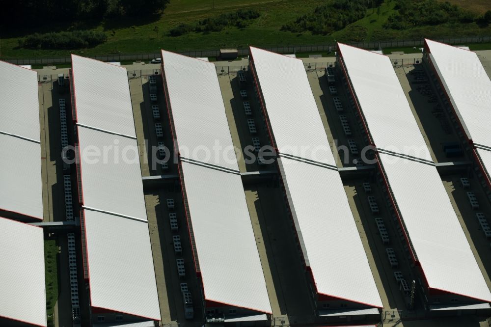 Falkenstein/Vogtland from above - Premises of the data center of Hetzner Online GmbH in Falkenstein/Vogtland in the state of Saxony