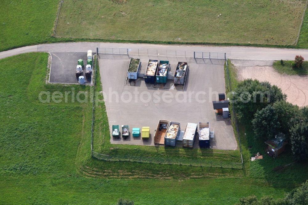 Görwihl from above - Recycling center for the waste management in the county of Waldshut-Tiengen in Goerwihl in the state of Baden-Wuerttemberg