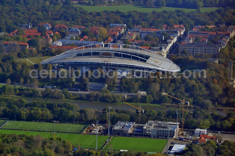 Leipzig from above - View of the Red Bull Arena in Leipzig in the state Saxony