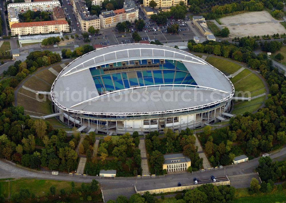 Leipzig from the bird's eye view: View of the Red Bull Arena in Leipzig in the state Saxony