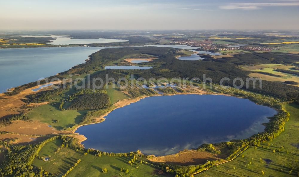 Aerial image Waren (Müritz) - View of the lake Rederangsee in Waren (Mueritz) in the state Mecklenburg-West Pomerania