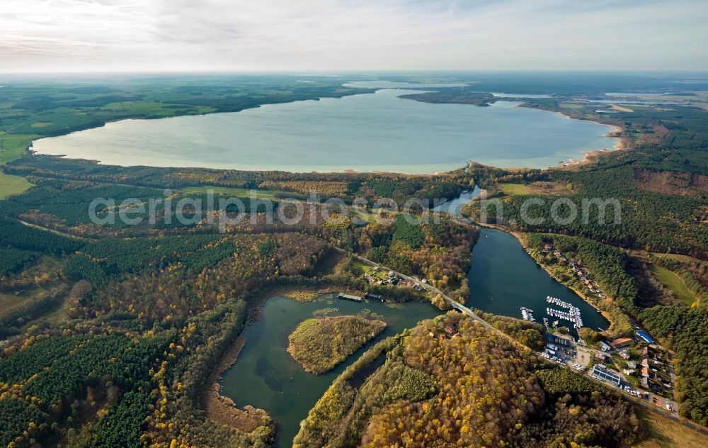 Aerial photograph Klink - View of the canal Reeckkanal near Klink in the state Mecklenburg-West Pomerania