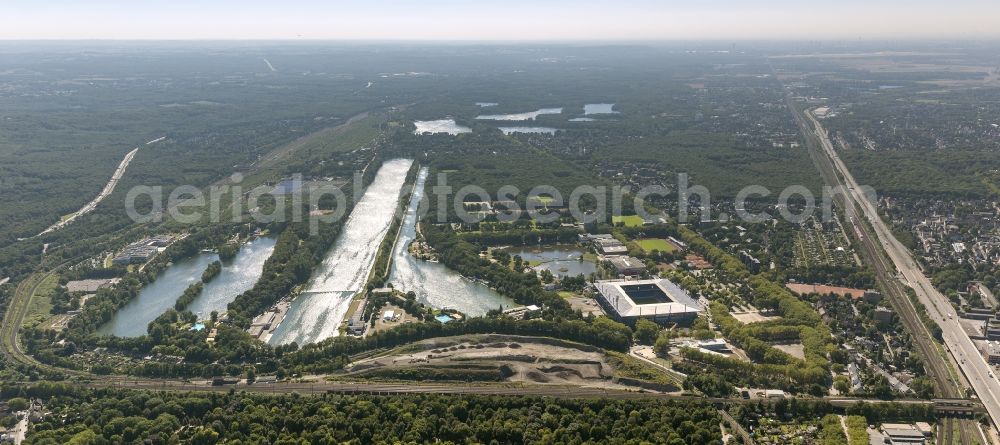 Duisburg from the bird's eye view: Wedau regatta course in Duisburg in the Ruhr area in North Rhine-Westphalia