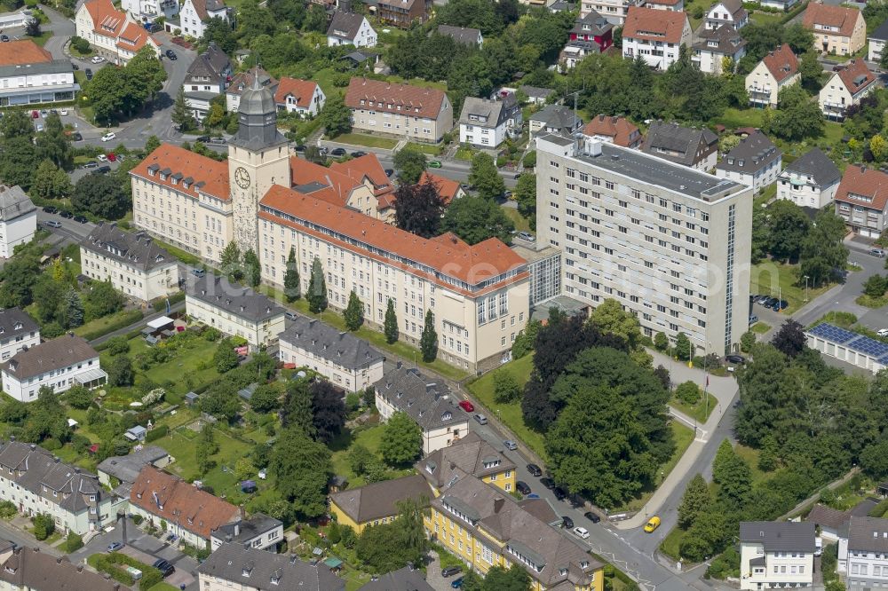 Arnsberg from above - Government buildings in Arnsberg Arnsberg in North Rhine-Westphalia