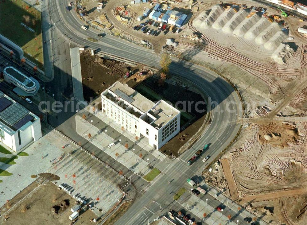 Berlin - Tiergarten from the bird's eye view: Regierungsviertel, Schweizer Botschaft