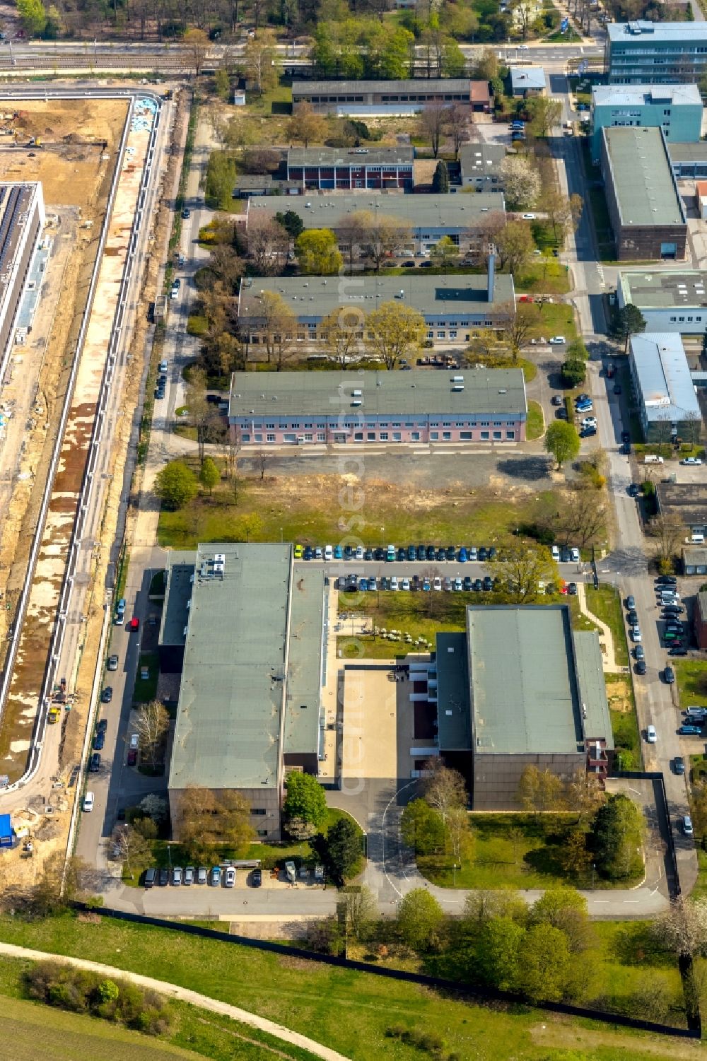 Dortmund from above - Building complex of the police on Marsbruchstrasse in Dortmund in the state North Rhine-Westphalia, Germany