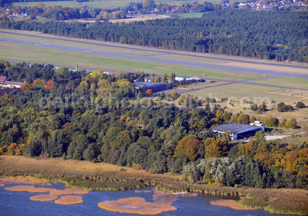 Aerial image Garz - View of the regional airport Heringsdorf in Garz in the state Mecklenburg-Vorpommern. The airport is located on the region of the municipal corporations Garz and Zirchow