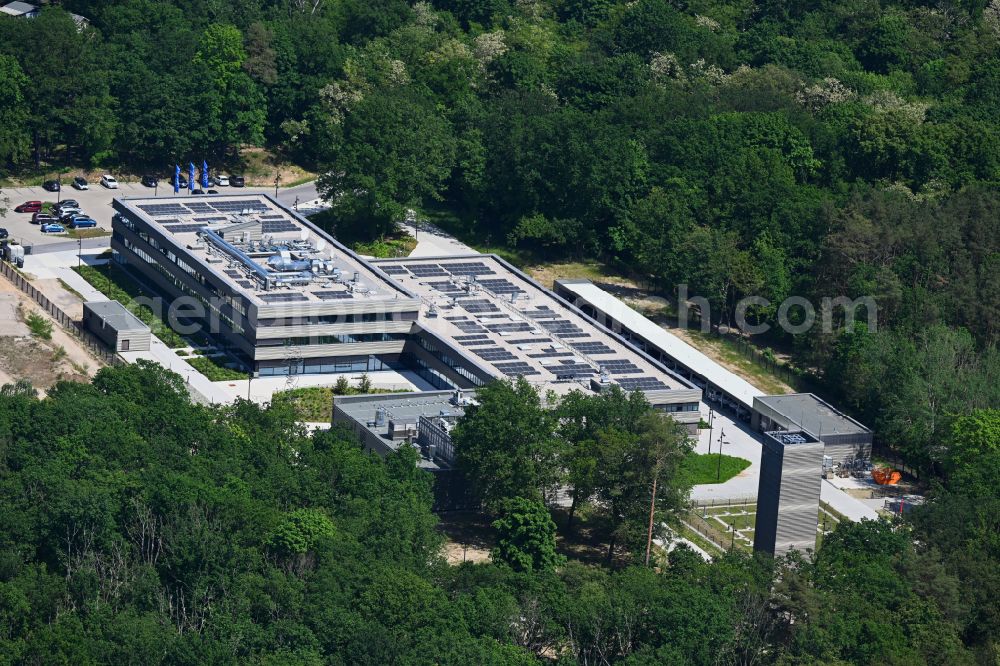 Potsdam from above - Regional headquarters of the German Weather Service (DWD) on Michendorfer Chaussee in the district of Forst Potsdam Sued in Potsdam in the federal state of Brandenburg, Germany
