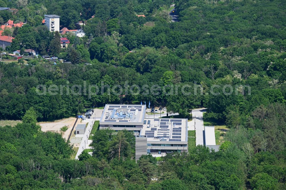 Potsdam from the bird's eye view: Regional headquarters of the German Weather Service (DWD) on Michendorfer Chaussee in the district of Forst Potsdam Sued in Potsdam in the federal state of Brandenburg, Germany