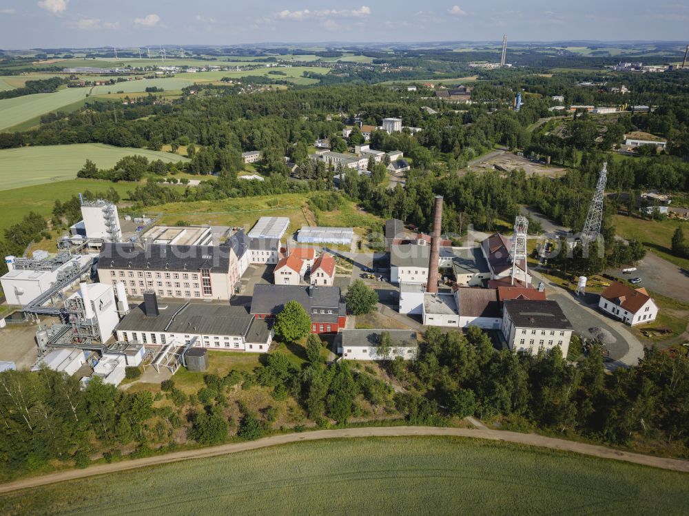 Aerial photograph Freiberg - The Himmelfahrt Fundgrube is a former ore mine in Freiberg. Since 2019 it has been part of the UNESCO World Heritage Erzgebirge Mining Region, in Freiberg in the state of Saxony, Germany