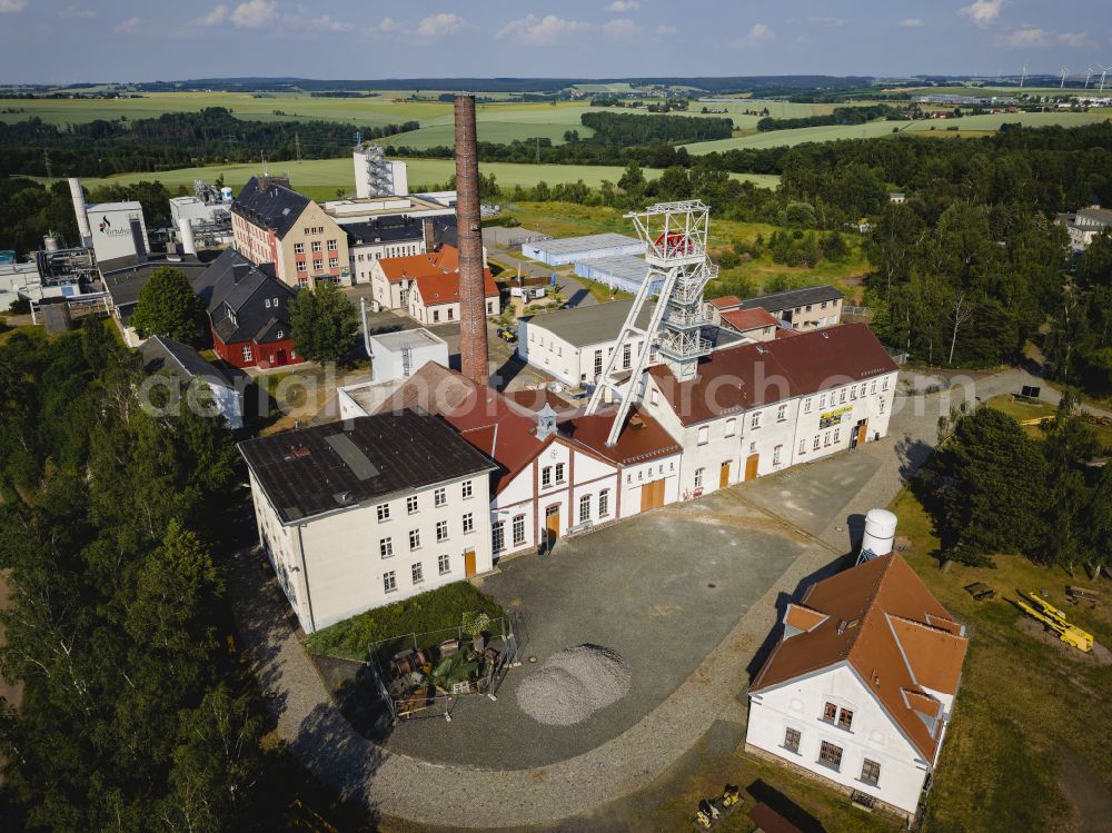 Freiberg from above - The Himmelfahrt Fundgrube is a former ore mine in Freiberg. Since 2019 it has been part of the UNESCO World Heritage Erzgebirge Mining Region, in Freiberg in the state of Saxony, Germany