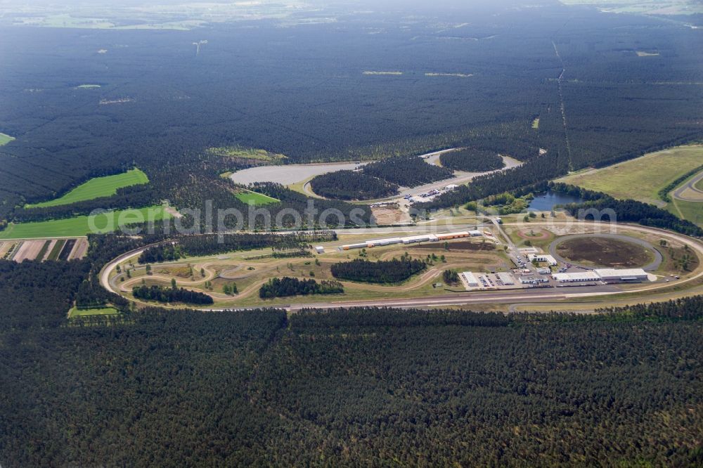 Aerial photograph Wietze - Test track and practice area for training in the driving safety center Contidrom in Jeversen in Wietze in the state Lower Saxony, Germany