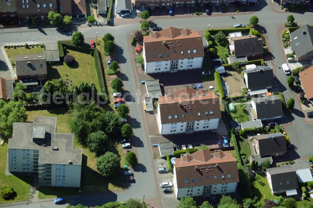 Aerial image Bönen - Terraced house of MARKUS GEROLD ENTERPRISE GROUP Im Hasenwinkel in Boenen in the state North Rhine-Westphalia