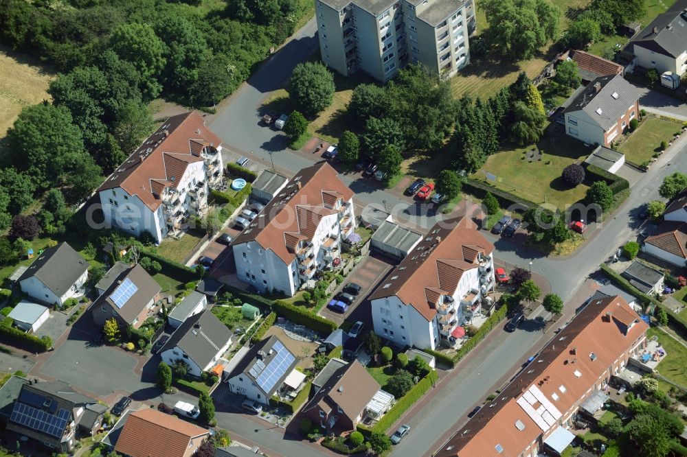 Aerial photograph Bönen - Terraced house of MARKUS GEROLD ENTERPRISE GROUP Im Hasenwinkel in Boenen in the state North Rhine-Westphalia