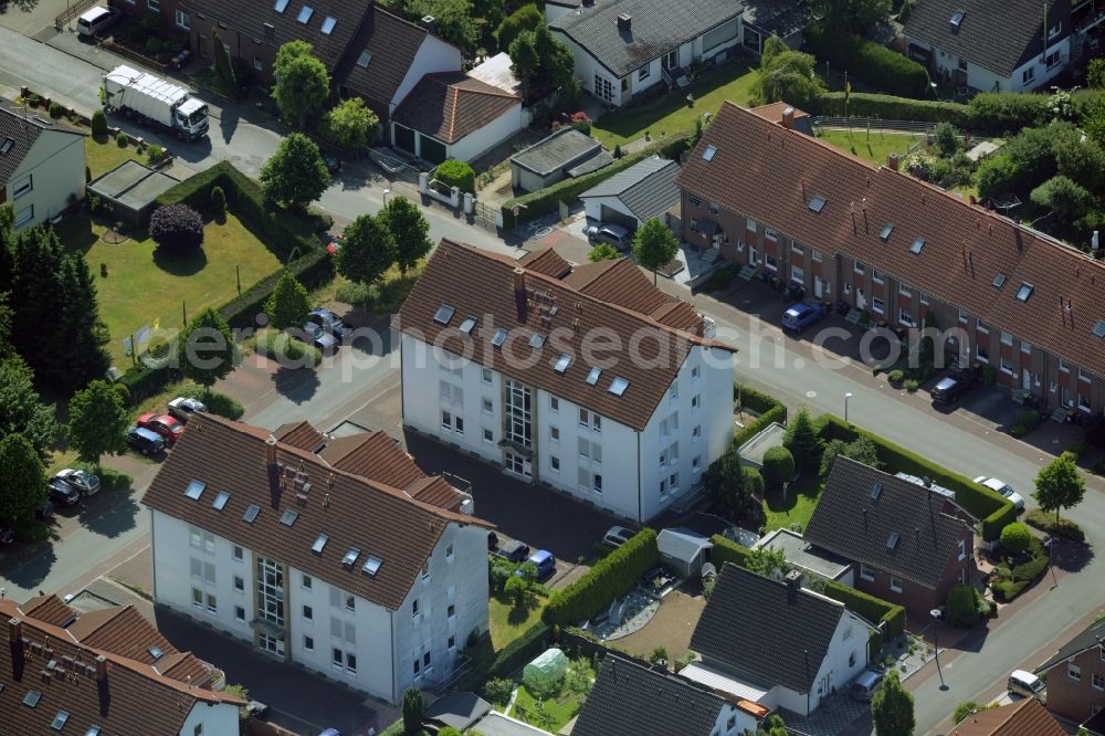 Aerial image Bönen - Terraced house of MARKUS GEROLD ENTERPRISE GROUP Im Hasenwinkel in Boenen in the state North Rhine-Westphalia