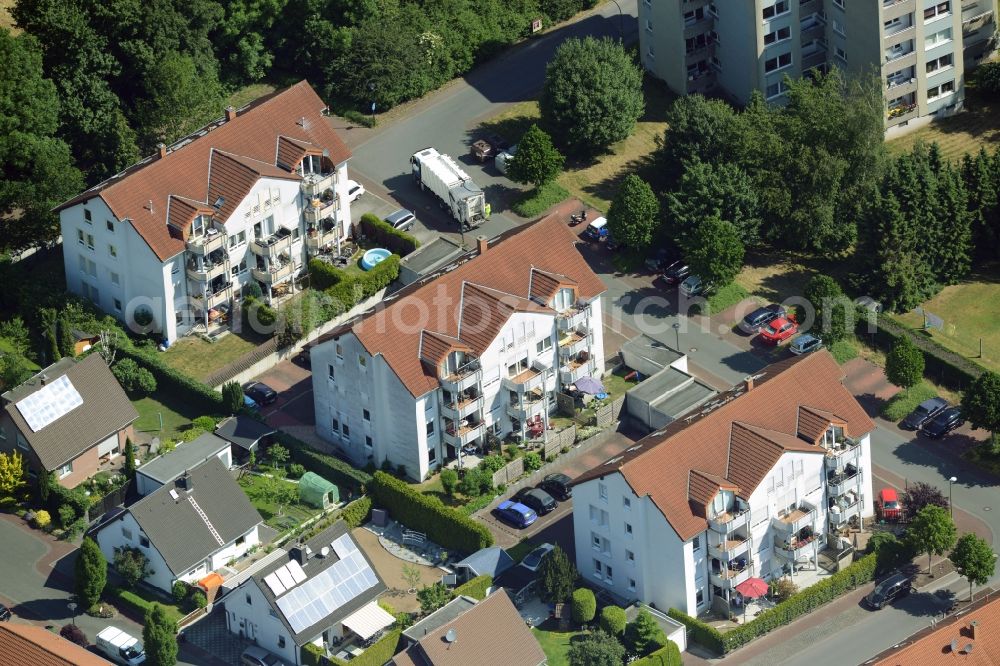 Aerial image Bönen - Terraced house of MARKUS GEROLD ENTERPRISE GROUP Im Hasenwinkel in Boenen in the state North Rhine-Westphalia