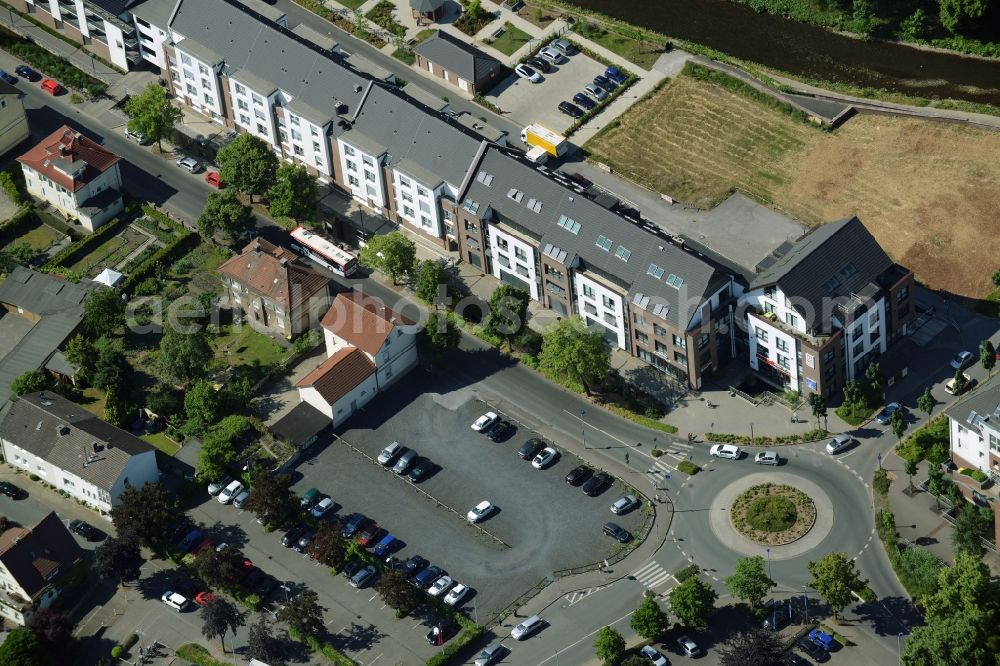 Aerial image Menden (Sauerland) - Terraced house of MARKUS GEROLD ENTERPRISE GROUP Am Hoenneufer in Menden (Sauerland) in the state North Rhine-Westphalia