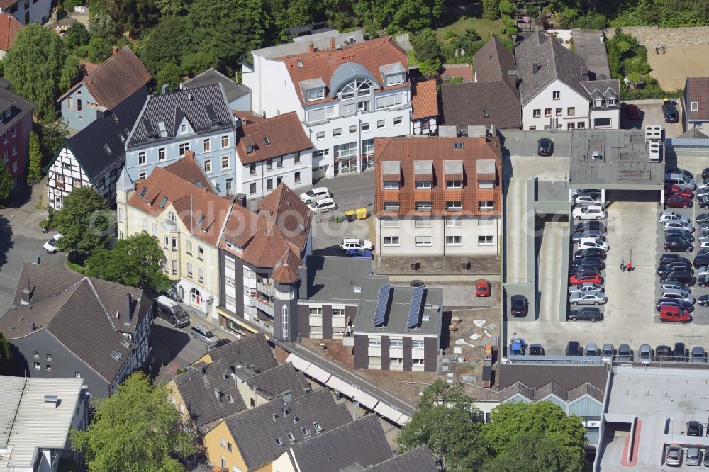 Aerial photograph Unna - Terraced house of MARKUS GEROLD ENTERPRISE GROUP on Hertingerstrasse in Unna in the state North Rhine-Westphalia