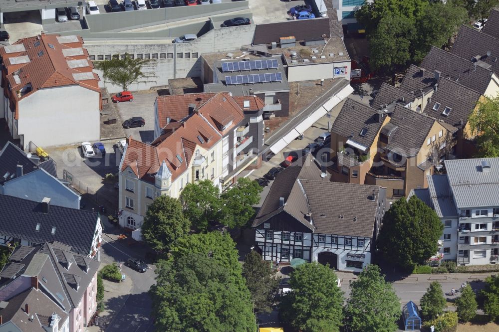 Aerial photograph Unna - Terraced house of MARKUS GEROLD ENTERPRISE GROUP on Hertingerstrasse in Unna in the state North Rhine-Westphalia