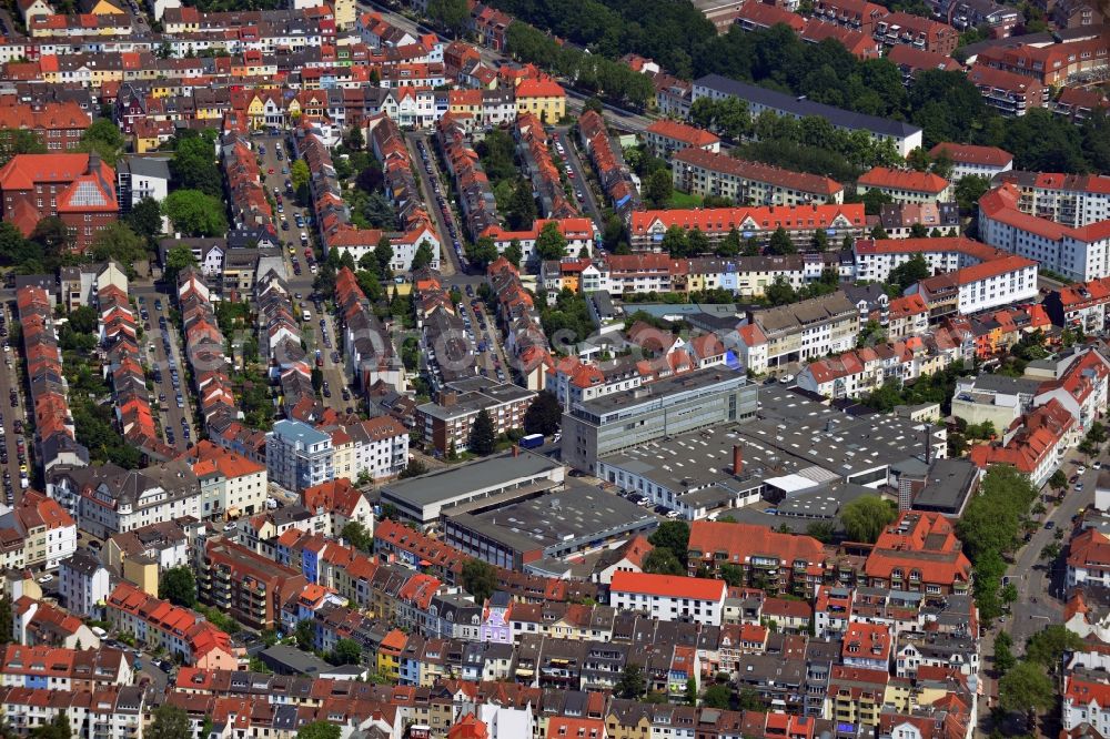 Aerial photograph Bremen - Townhouse-colony in a residential street in the Westend district of Bremen