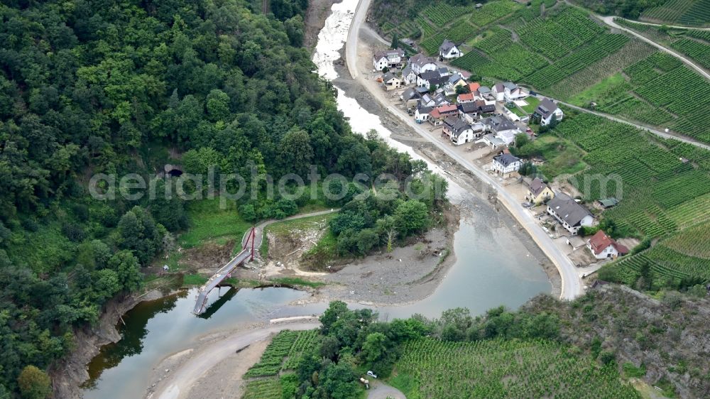 Altenahr from the bird's eye view: After the flood disaster in the Ahr valley this year in the state Rhineland-Palatinate, Germany