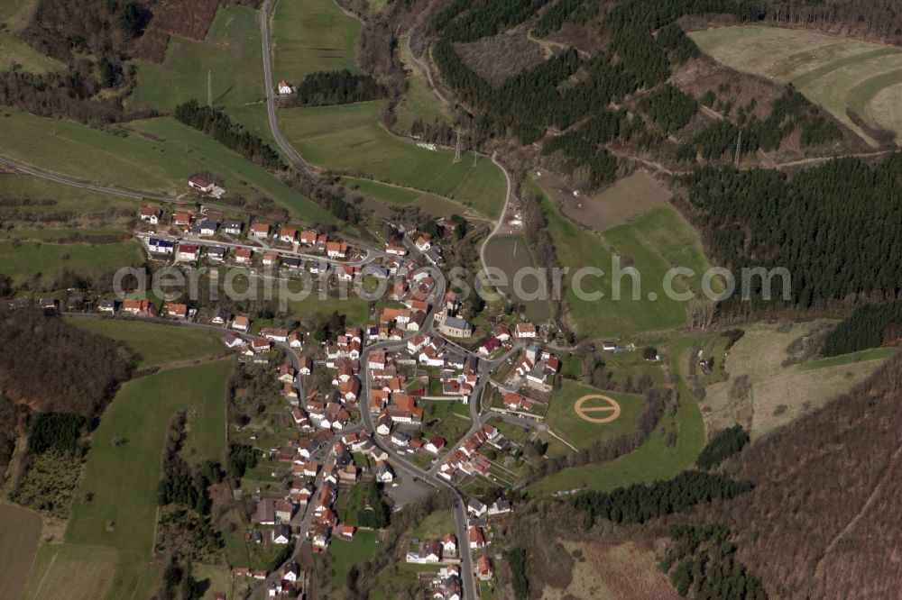 Reipoltskirchen from the bird's eye view: Reipoltskirchen is a municipality in the western Palatinate district of Kusel, in Rhineland-Palatinate