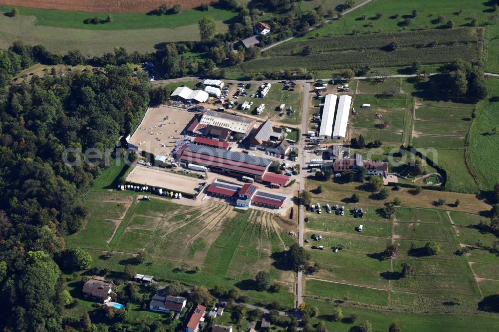 Aerial photograph Schopfheim - Riding stable Gestuet Sengelen in Schopfheim in the state Baden-Wurttemberg, Germany